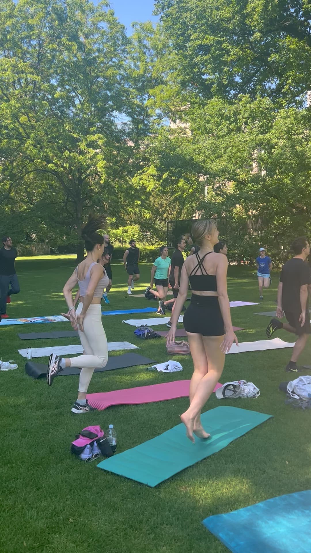 Social Workout group training in the park