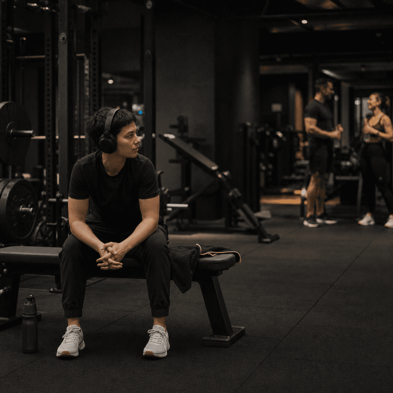 Training alone at the gym
